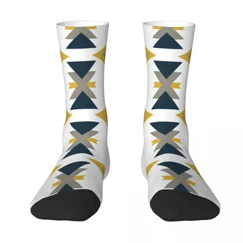 Югозападен триъгълник. Минималистични геометрични абстрактни стрелки дизайн чорапи супер меки чорапи всички сезонни дълги чорапи за унисекс подаръци