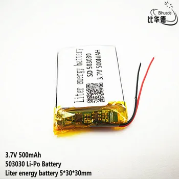10pcs Литър енергийна батерия Добро качество 3.7V, 500mAH, 503030 Полимерна литиево-йонна / литиево-йонна батерия за TOY, POWER BANK, GPS, mp3, mp4