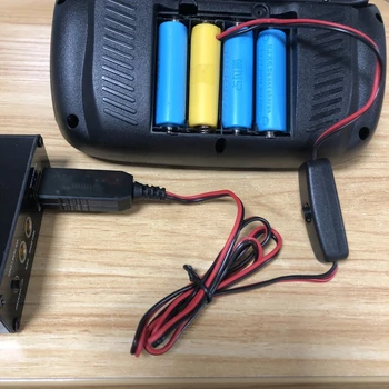 AA адаптер за батерия USB захранващ кабел с подмяна на 4 AA батерия