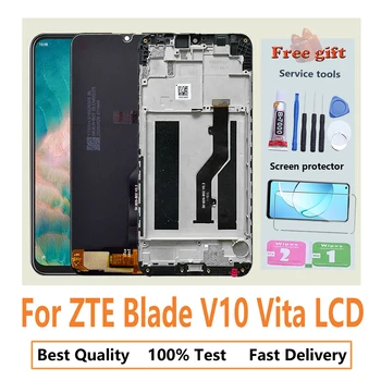 оригинален за ZTE Blade V10 Vita LCD дисплей пълен с рамка сензорен екран дигитайзер монтаж ремонт подмяна Pantalla части