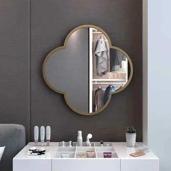 Nordic Метални декоративни огледала Баня Голям дизайн Луксозни декоративни огледала Естетически Woonkamer Decoratie Home Decor WZ50DM