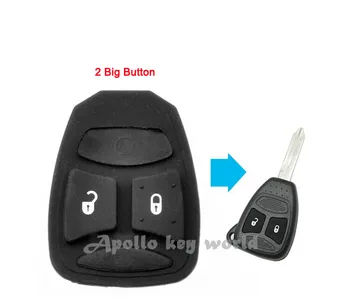 2 бутон замяна дистанционно гумени бутон подложка за Chrysler (голям бутон) 5PCS / партида