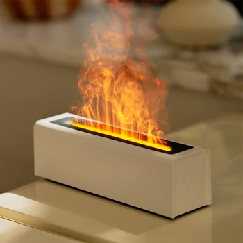 Въздушен пламък аромат дифузьор и овлажняване цветна симулация пламък светлина дифузьор USB плъг-ин въздух овлажнител аромат машина