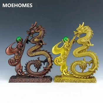 MOEHOMES архаиз на мед dargon fengshui geomancy статуя семейство декорация метални занаяти