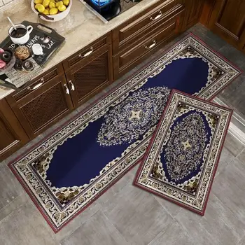 Ретро Мароко стил нощно легло мат реколта персийски модел кухня бегач мат етнически стил миещи се мат за етаж кухня килим