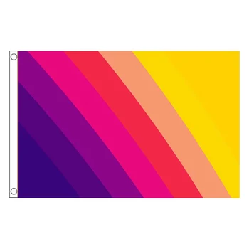 xvggdg 90+150cm ЛГБТ транссексуална гордост флаг оранжево и жълто диагонални ивици флаг