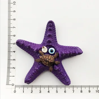 Лилаво Creative Türkiye Starfish Хладилник магнит културен пейзаж туризъм сувенир смола декоративни съобщение стикер занаяти