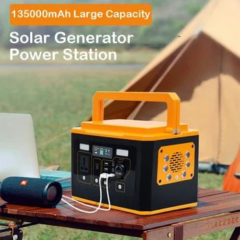  преносим генератор на енергия 500W 220V слънчева електроцентрала 110V 135000mAh къмпинг батерия LED осветление голям капацитет мощност банка