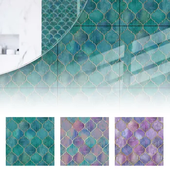 6pcs мозайка плочки стена стикери Decal Splashback самозалепващи водоустойчиви плочки DIY стена стикер за дома баня кухня