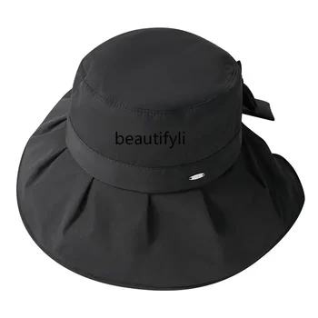 zqSummer Цвят Пластмасови сенник слънцезащита шапка Bowknot черупка шапка дами открит Uv-доказателство