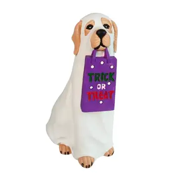 Хелоуин куче котка статуи фестивал тема призрак куче бонбони купа притежателя многофункционални анти избледняване фестивал парти декорация подарък