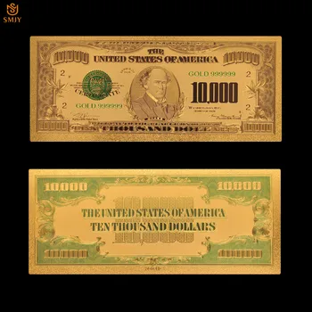 Нов продукт 2018 Щатски долар Пари 10000 долара позлатени Фалшива банкнота Колекция от хартиени пари в САЩ