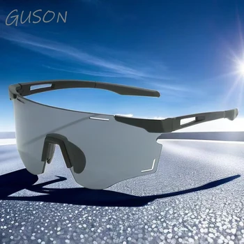 Нови слънчеви очила за колоездене Спортни очила за туризъм на открито Мъжки очила за шофиране на велосипеди Жени Ветроупорни очила Защита при езда 7 Lens