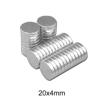  5 ~ 50PCS 20x4 mm постоянни кръгли магнити 20mm X 4mm неодимов магнит N35 20x4mm силни магнити 20 * 4 мощни магнитни магнити