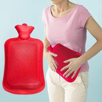 Гумена чанта за топла вода с висок капацитет преносим зимен дебел джоб за многократна употреба топла гореща студена ръка топло бутилки момичета крака V9S5