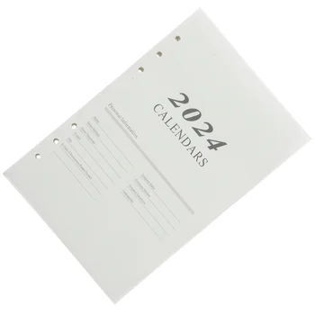 2024 English Planner Refills 2023 Календарни вложки A5 Месечен плановик Хартия за пълнене