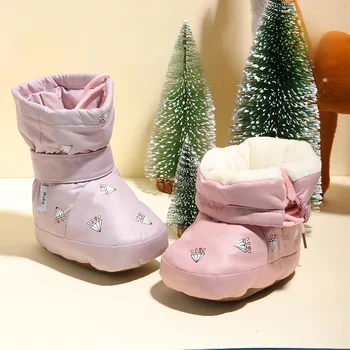 Зимни сладки карикатурни модели бебешки меки обувки за момчета момичета водоустойчиви и топли обувки за легло за бебета и малки деца