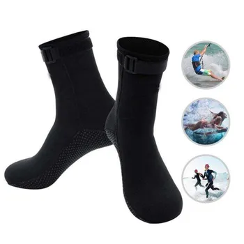 Неопрен Гмуркане 3мм Неопренови чорапи за сърф Мъже Жени Плажни аксесоари Мек материал Неплъзгащи се ботуши за гмуркане Аква обувки Чорапи за плуване
