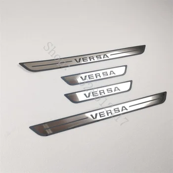 За 2020-2023 Nissan VERSA Врата перваза Scuff Plate Trim Auto протектор от неръждаема стомана аксесоари за кола стайлинг стикер