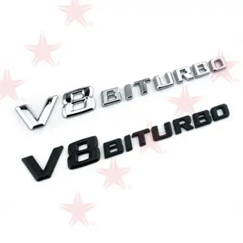 За Benz BITURBO кола 3D стикери Превозно средство ABS писмо лого Auto Fender страничен стикер кола стайлинг аксесоари