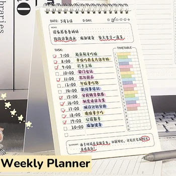 A5 Седмичен плановик PP бобина тетрадки да се направи списък дневен план график бележник канцеларски материали офис училищни пособия