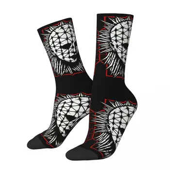 Смешни мъжки чорапи Cenibtes от ада реколта Hellraiser филм на ужасите улица стил новост екипаж чорап подарък модел отпечатани