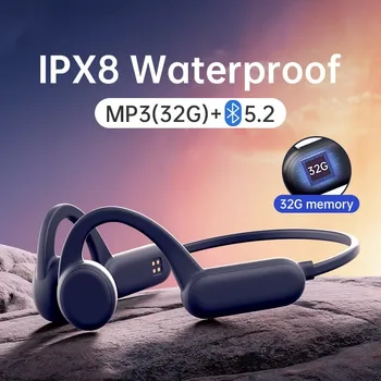 Bone проводимост Bluetooth слушалки IPX8 водоустойчив безжичен Bluetooth 5.2 спорт 32G RAM слушалки за плуване