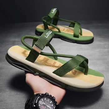 Лято 2023 Нови римски плажни обувки Апартаменти Чехли Мъже Sandalias Hombre Сандали Мъжки