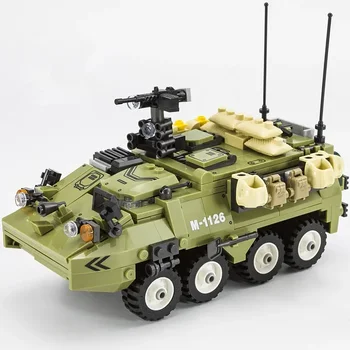 549pcs Военна армия Световна война WW2 SWAT полицейски войници брониран транспортен автомобил модел строителен блок тухли детски играчки