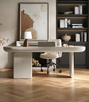 Френски крем стил бюро, домашен офис бюро, бюро, модерен минималистичен боя печене проучване, компютърно бюро