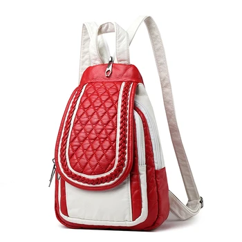 Малки жени раница дизайнер кожена раница рамо чанта мода училище чанти за тийнейджърки пътуване раници mochila