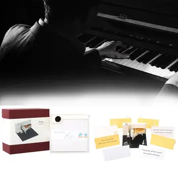 White Piano Stereo Pad 3d хартия модел щателен изработка подарък кутия комплекти Коледа рожден ден подаръци за възрастни B0m0