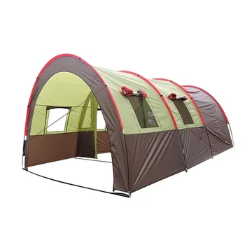 Открит къмпинг палатка луксозен тунел преносимо голямо пространство една спалня семейна палатка за 5-6 души