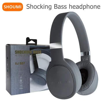 Shoumi 15H Play Bluetooth слушалки с безжични шокиращи бас слушалки силиконови слушалки Поддръжка на mp3 възпроизвеждане, с микрофон