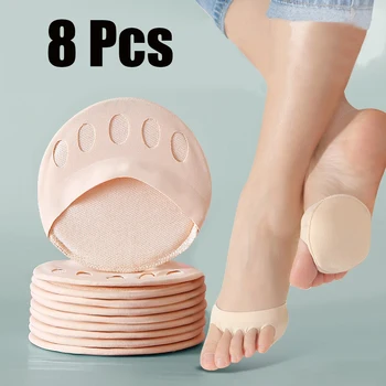 8Pcs пет пръста предни подложки за жени високи токчета половин стелки мазоли мазоли пръсти болка облекчение крак подложка вмъкване предния крак чорапи
