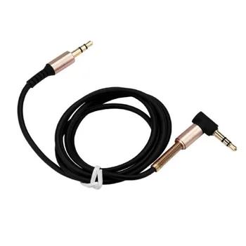 3.5mm жак лакът мъжки към мъжки стерео слушалки кола aux аудио удължителен кабел (черен)