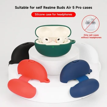 Защитно калъфче за слушалки, подходящ за Realme пъпки Air 5 Pro капак удароустойчив корпус миещ се корпус против прах силиконов ръкав