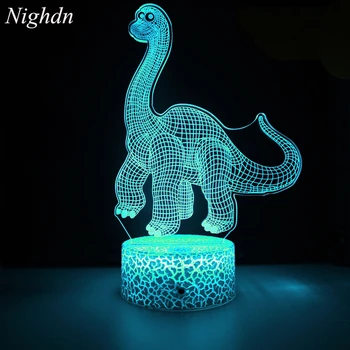 Nighdn динозавър нощна светлина за деца детска детска нощна светлина с животинска форма за бебешка стая декор за тийнейджър момче и момиче
