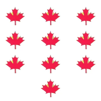 10pcs Канада кленов лист бижута брошка ревера значка за шапка капачка ревера ПИН рожден ден подаръци