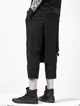 Асиметрични кюлоти Мъжки летни шорти Тъмно японски Yamamoto Trend Личностни панталони