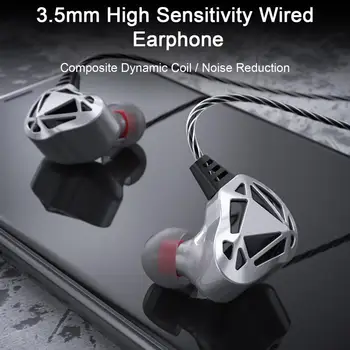 3.5mm кабелна слушалка спортни слушалки в ушите стерео съраунд HiFi звук в ухото тежък бас жични слушалки компютър аксесоар