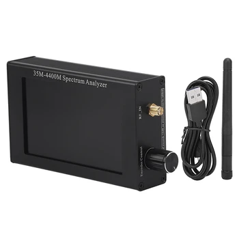 4.3 инчов LCD екран спектрален анализатор 35M-4400M ръчен прост спектрален анализатор Измерване на Lnterphone сигнал черен