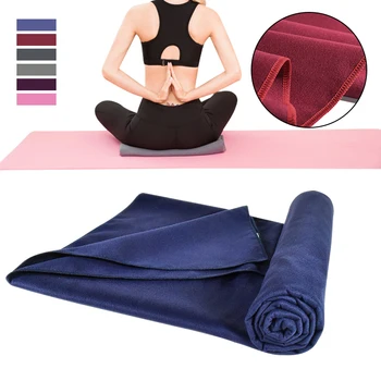 1Pc мека топла дишаща вълнена йога одеяло фитнес плътен цвят пилатес кърпа подложка капак