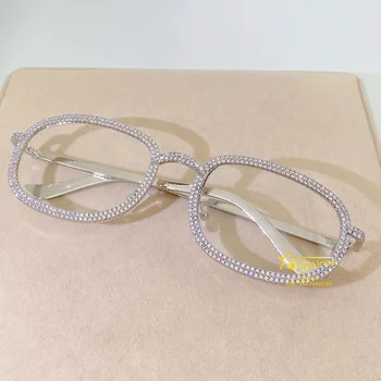 Персонализирана гореща продажба хип-хоп ледени диамантени слънчеви очила 5a cz ясни луксозни очила за мъже