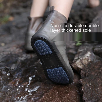  ботуши за дъжд устойчиви на дъжд удебелени силиконови калъфи за обувки на открито къмпинг за многократна употреба възрастни деца без хлъзгане TPE водни обувки SP057