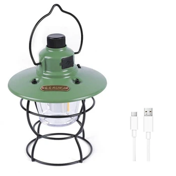 Ретро къмпинг светлини водоустойчиви конски фенери палатка лампа USB акумулаторна аварийна преносима конска лампа