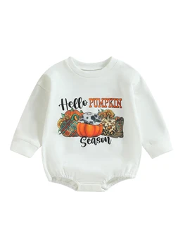 Сладък костюм за Хелоуин за бебе момче момиче малко чудовище гащеризон с качулка суитчър бебе есен зимно облекло