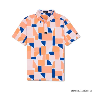 2023 Мъжки летни модни поло ризи Къси ръкави Външни голф ризи Състезателни Топ производителност Случайни Бързо суха Golfsport тениска