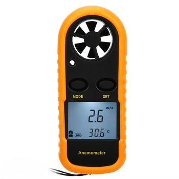 Ръчен термометър за вятър 0-30m/s Анемометър джоб Интелигентен измервател на скоростта на вятъра Анти-борба мярка цифров дисплей