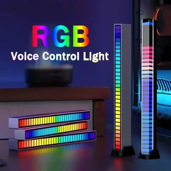 NEW RGB музикален звуков контрол LED светлина ап контрол пикап глас активиран ритъм светлини цвят околната LED светлина бар